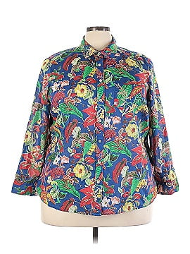 Talbots 3/4 Sleeve Button-Down Shirt (view 1)