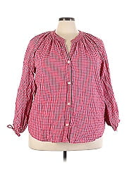 Free Assembly 3/4 Sleeve Button Down Shirt