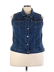 Woman Within Denim Vest