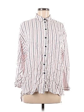 Topshop Long Sleeve Button-Down Shirt (view 1)