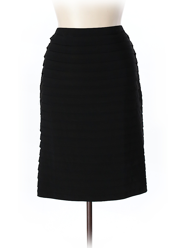 DressBarn 100% Polyester Solid Black Casual Skirt Size 18 (Plus) - 70% ...