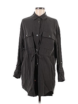 Zara 3/4 Sleeve Button-Down Shirt (view 1)