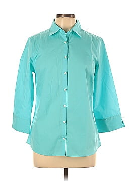 Lands' End 3/4 Sleeve Button-Down Shirt (view 1)