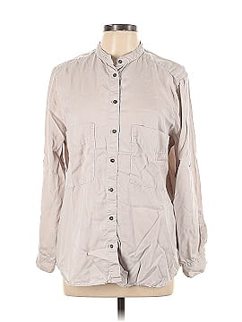 Zara Basic Long Sleeve Button-Down Shirt (view 1)