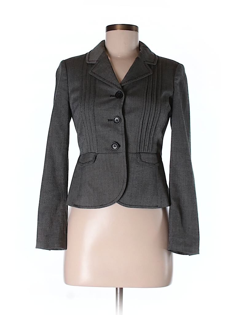 Ann Taylor LOFT Solid Gray Blazer Size 0 (Petite) - 75% off | thredUP