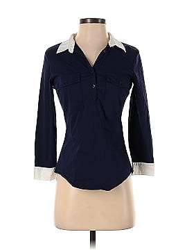 Zara Basic 3/4 Sleeve Button-Down Shirt (view 1)