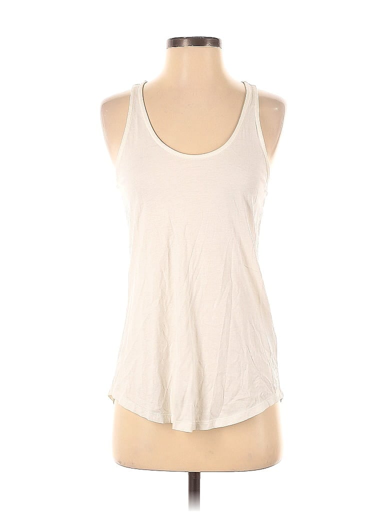 Pre-owned Southern Tide Tank Top Ivory Halter Neckline Tops In White