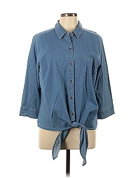 Belle By Kim Gravel 3/4 Sleeve Button-Down Shirt (view 1)