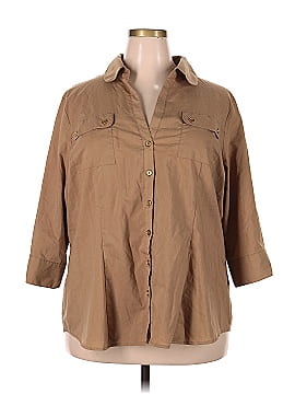 Ashley Stewart 3/4 Sleeve Button-Down Shirt (view 1)