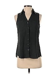 Express Outlet Sleeveless Button Down Shirt