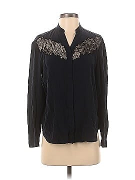 ALLSAINTS Long Sleeve Silk Top (view 1)