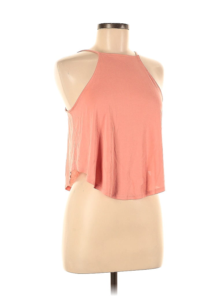 Pre-owned Silence And Noise Tank Top Orange Halter Neckline Tops
