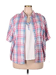 Alfred Dunner Short Sleeve Button Down Shirt