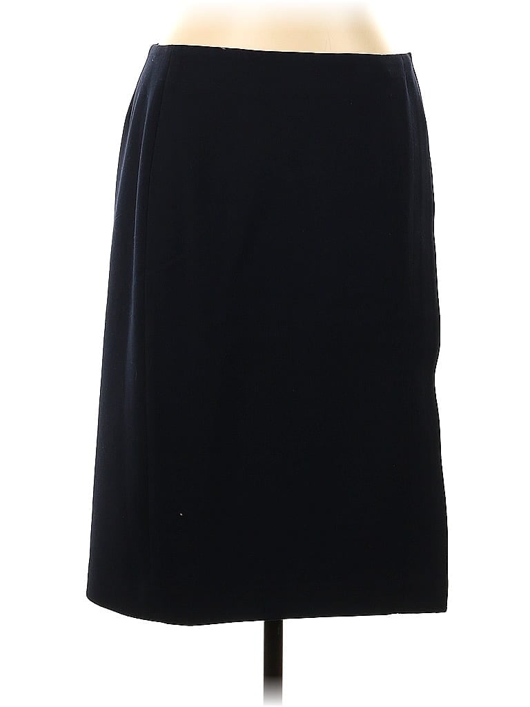 Talbots 100% Polyester Solid Black Formal Skirt Size 10 - photo 1