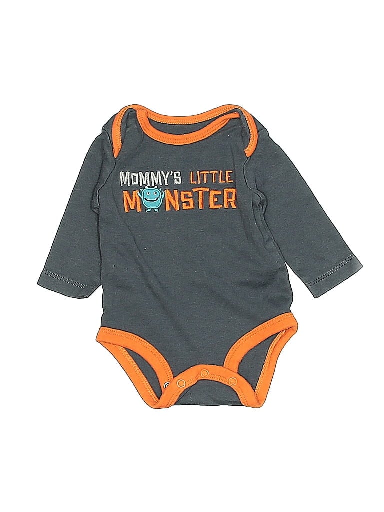 Click to view more detailed imagery on our partner's website Pre-owned Carter's Babies' Long Sleeve Onesie In Gray