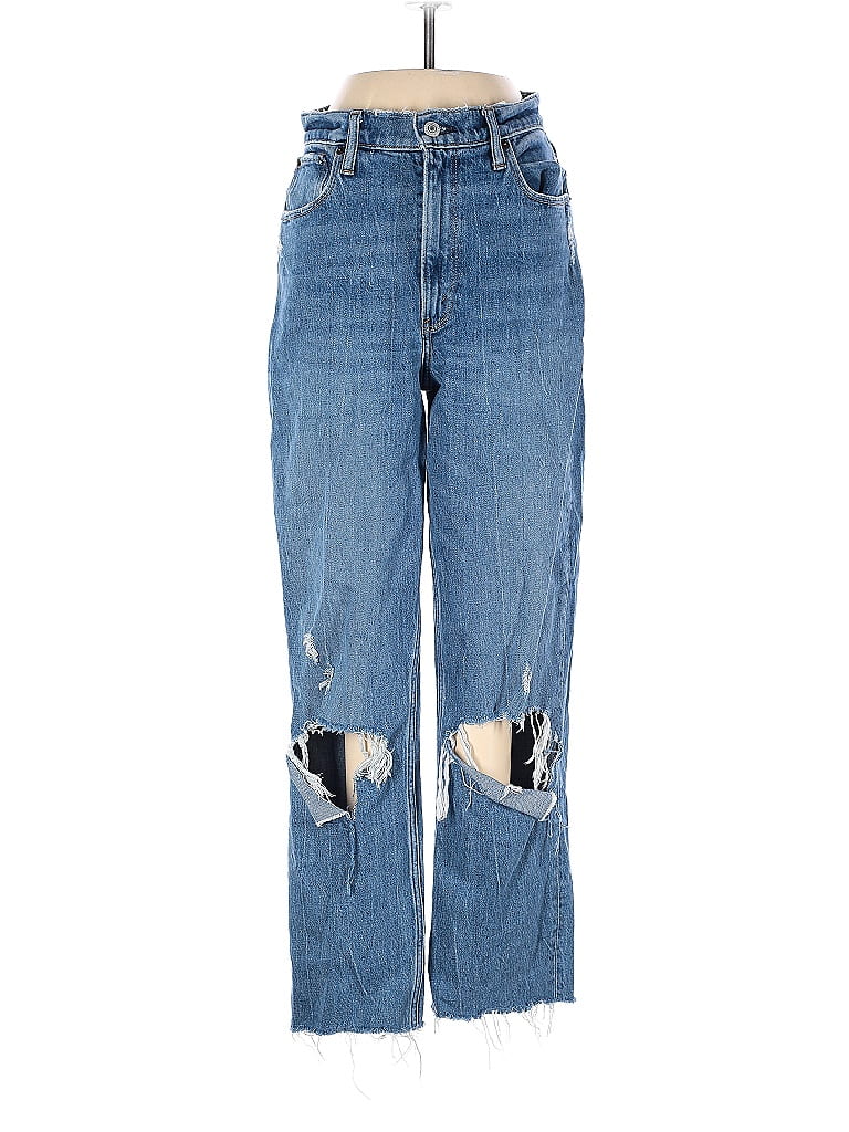 Abercrombie & Fitch Graphic Animal Print Hearts Color Block Blue Jeans Size 0 72 off ThredUp