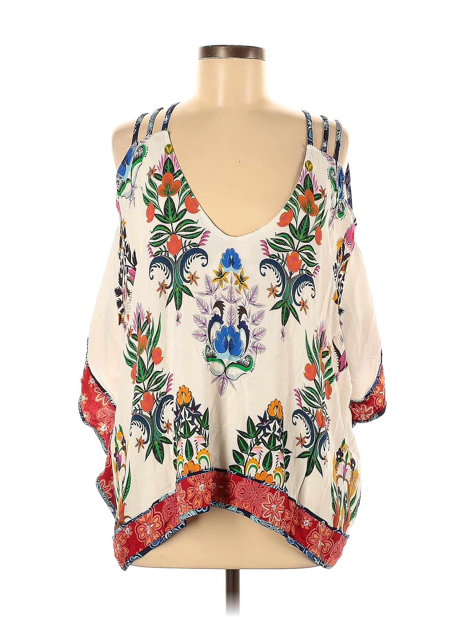 Blouse Desigual SALINA - Modèle Mandala Blanc, Manches Longues, Toutes Tailles (XS à 2XL)