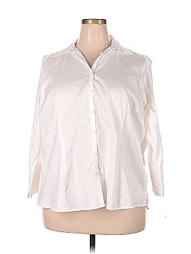 Lands' End 3/4 Sleeve Button-Down Shirt (view 1)