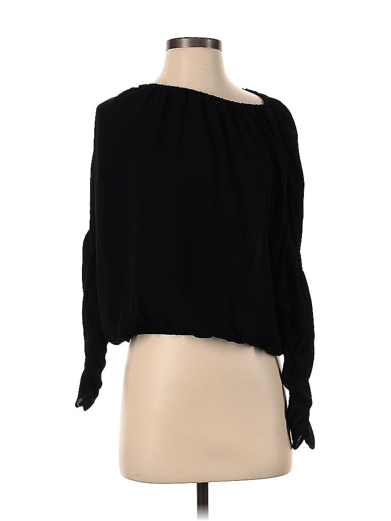 Pre-owned Rachel Rachel Roy Long Sleeve Blouse In Black