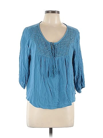 Indigo 3/4 Sleeve Blouse (view 1)