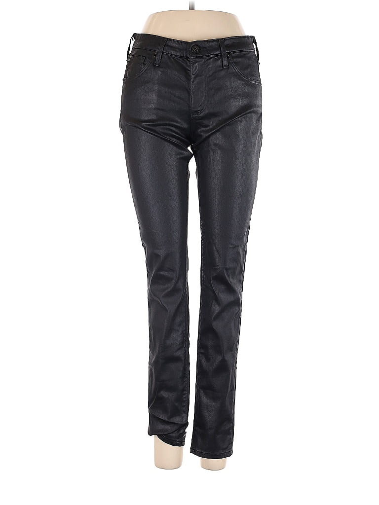 Adriano Goldschmied Metallic Black Jeggings Size 27 waist - photo 1