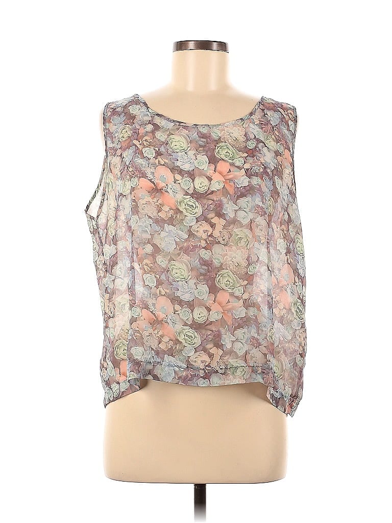 Pre-owned Assorted Brands Sleeveless Blouse In Silver
