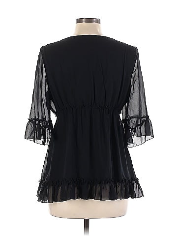 Max Studio 3/4 Sleeve Silk Top (view 2)