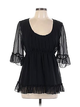 Max Studio 3/4 Sleeve Silk Top