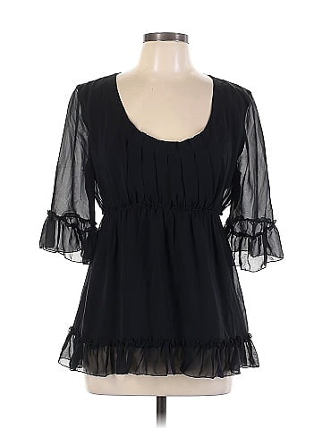 Max Studio 3/4 Sleeve Silk Top (view 1)
