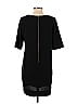 Aqua 100% Polyester Solid Black Casual Dress Size S - photo 2
