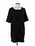 Aqua 100% Polyester Solid Black Casual Dress Size S - photo 1