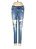 Emoda Solid Hearts Stars Blue Jeans Size 0 - photo 1