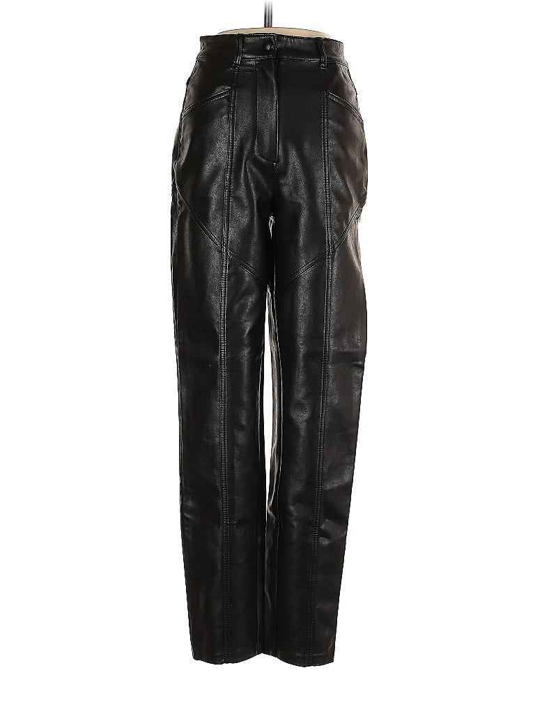 Pre-owned Wilfred Faux Leather Pants In Black