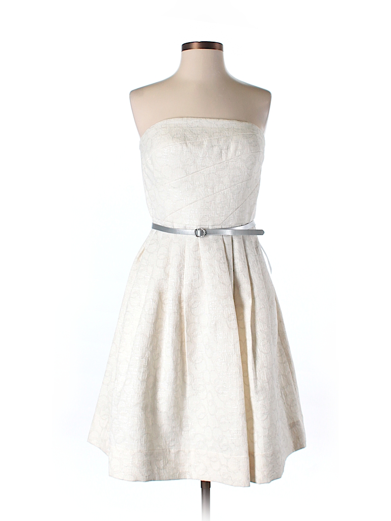 Donna Morgan Solid Ivory Cocktail Dress Size 8 - 74% off | thredUP