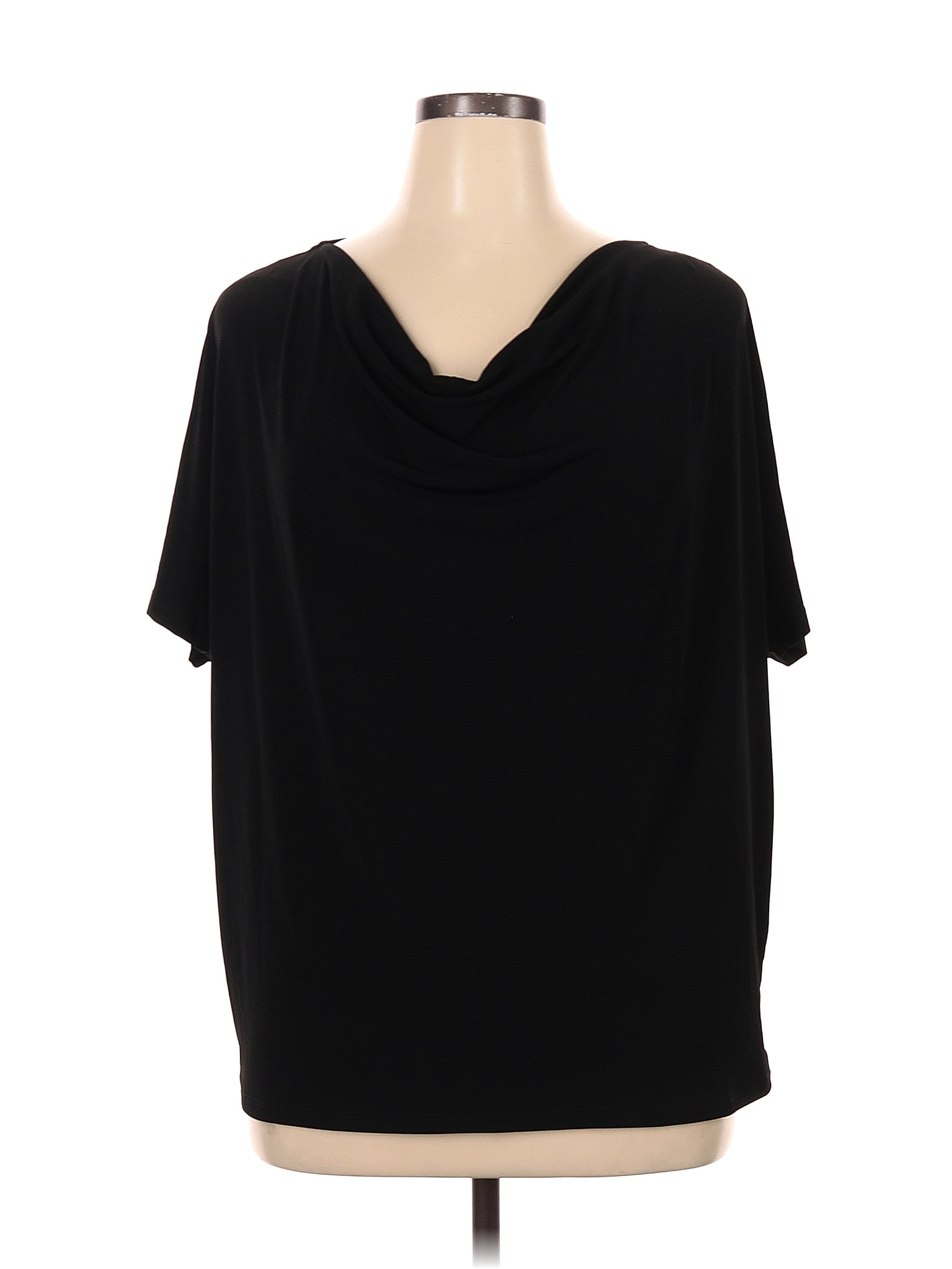 Tahari Black Short Sleeve Top Size 1X (Plus) - 67% off | ThredUp