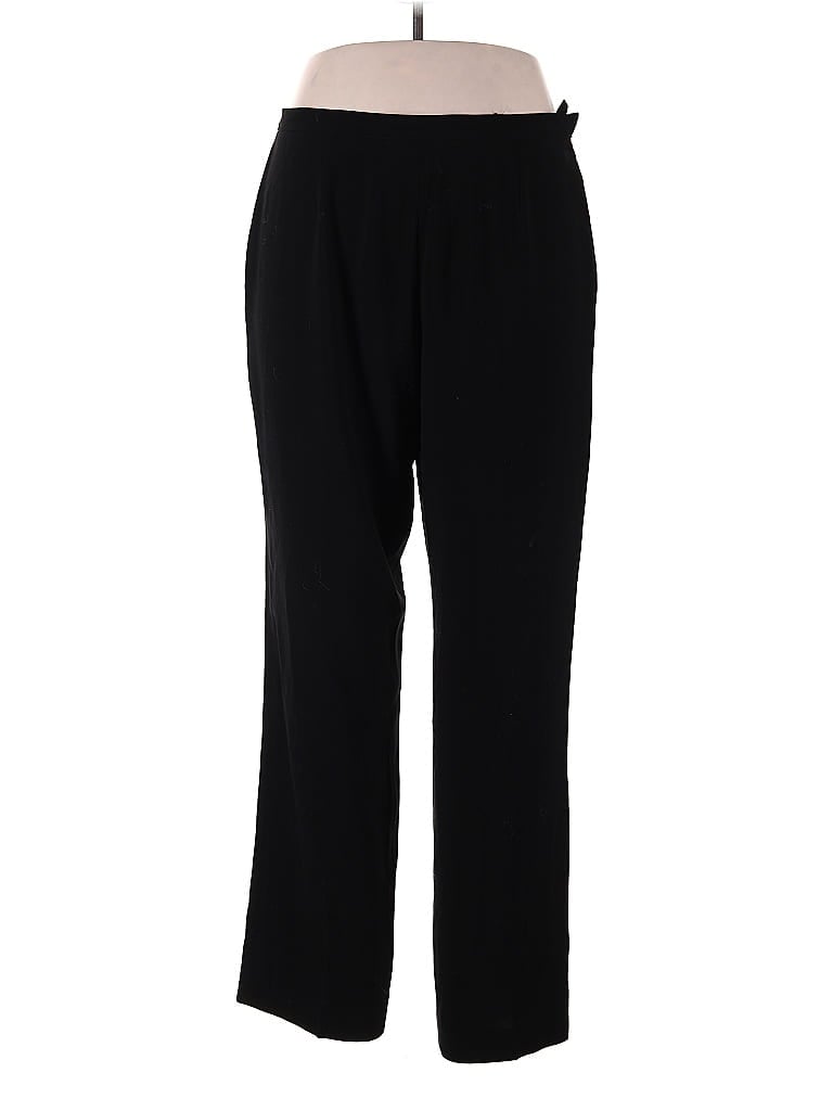 Kasper 100% Polyester Solid Black Dress Pants Size 14 - photo 1