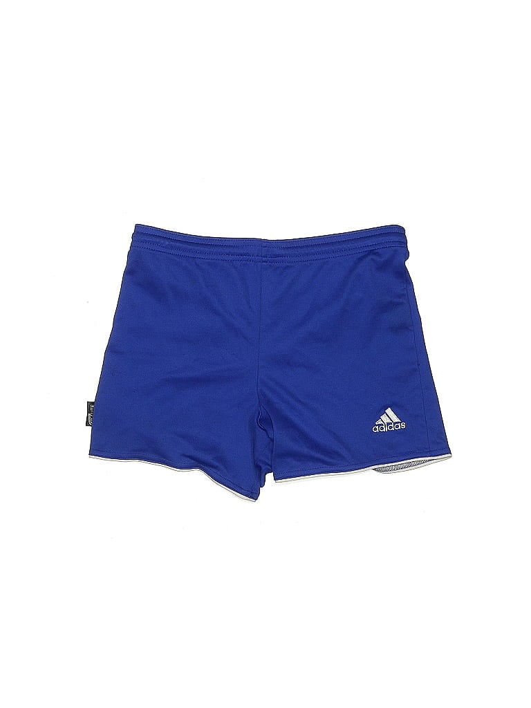 Adidas 100 Polyester Solid Blue Athletic Shorts Size XS big kids 51 off