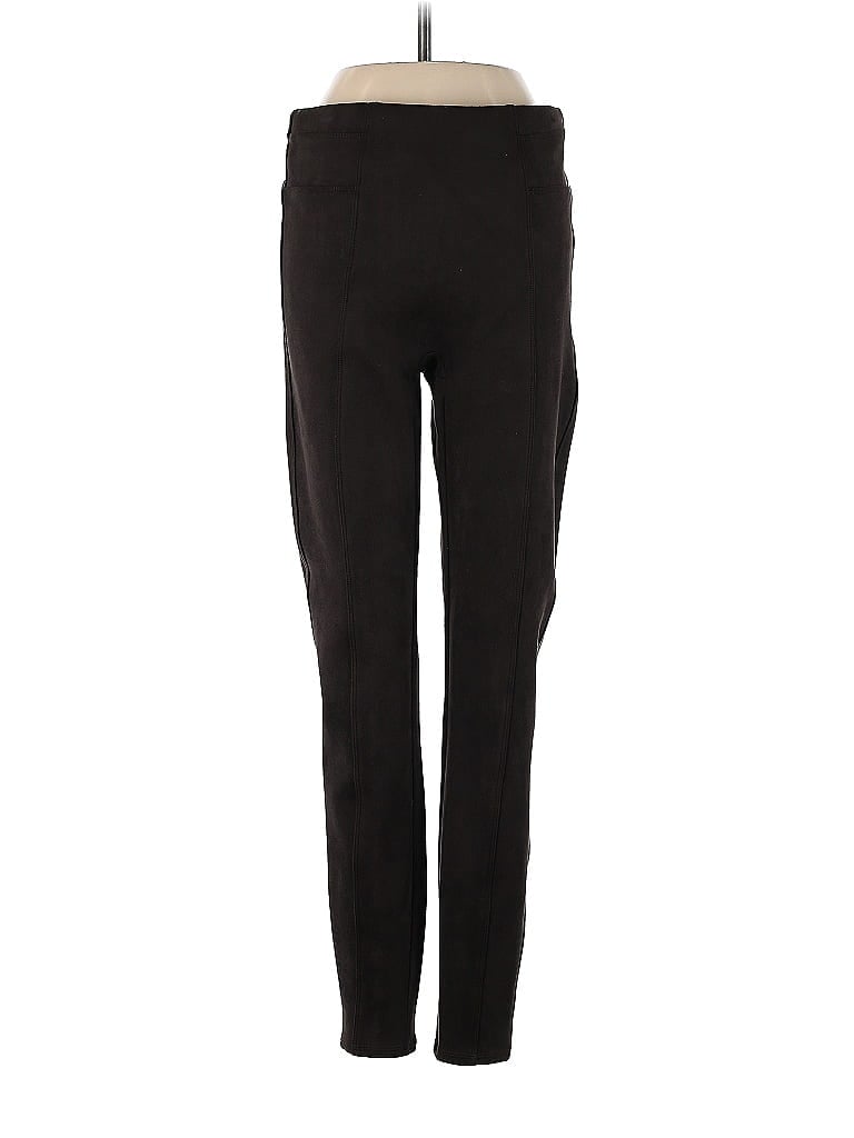 SPANX Solid Black Brown Active Pants Size S - photo 1