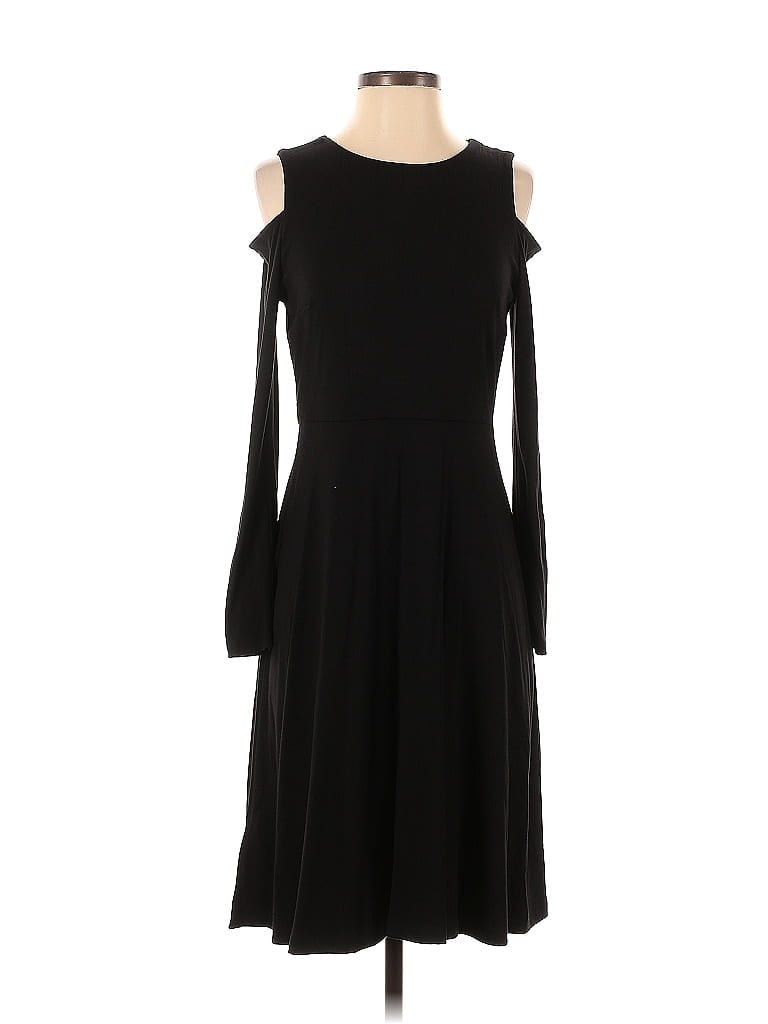 Pre-owned Ann Taylor Loft Cocktail Dress In Black