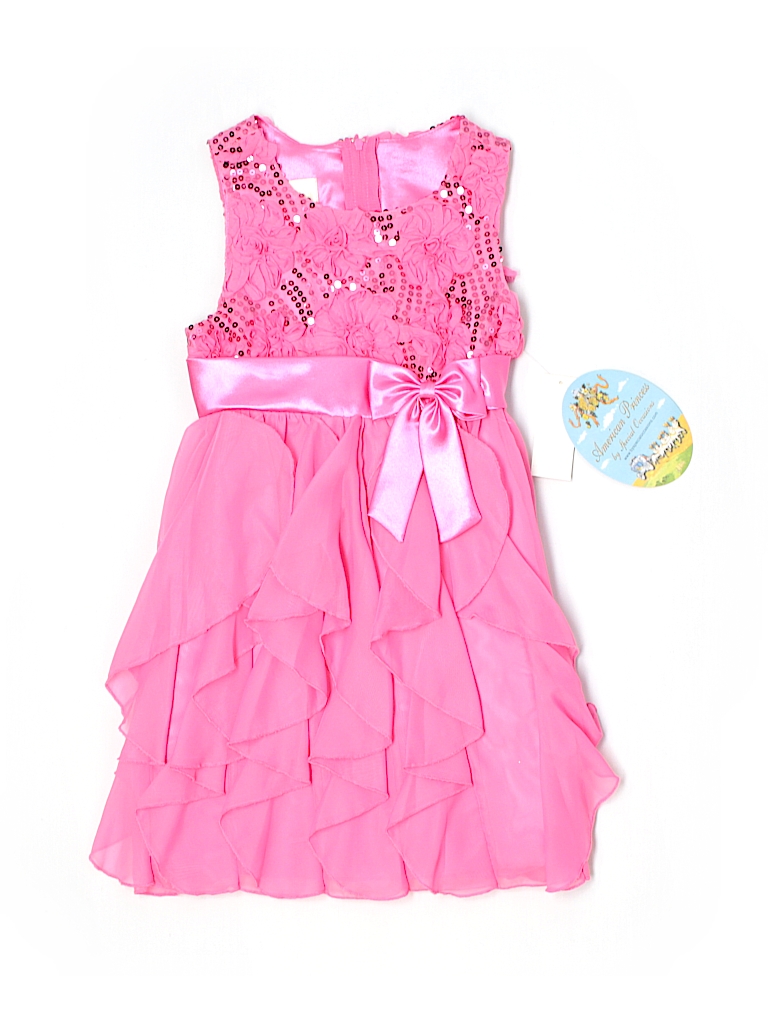 American Princess 100% Polyester Solid Pink Special Occasion Dress Size ...