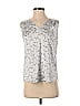 Ann Taylor Factory 100% Rayon Silver White Sleeveless Blouse Size S - photo 1