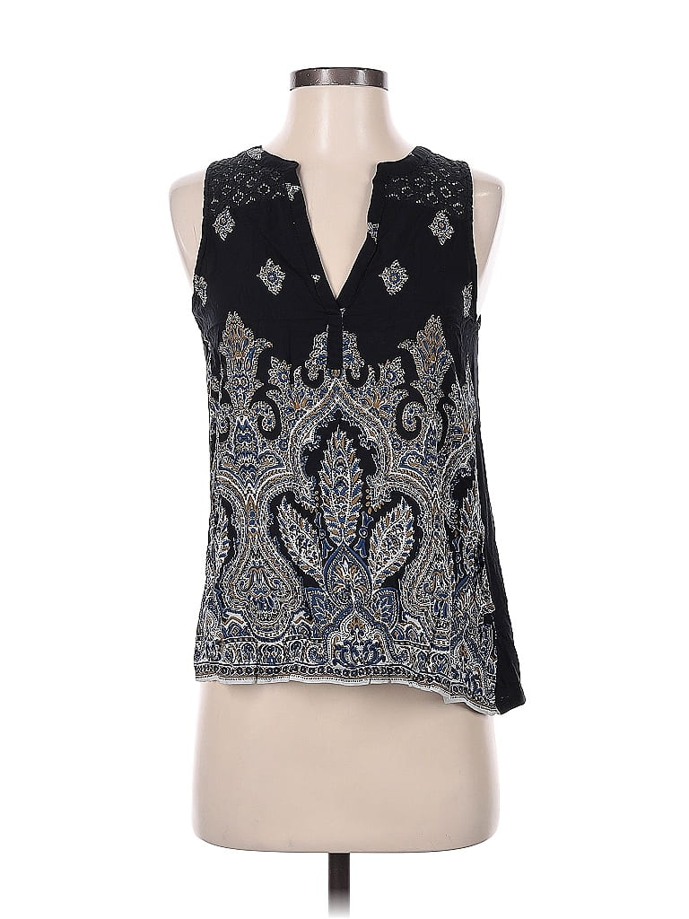 Pre-owned Lucky Brand Sleeveless Blouse In Blue