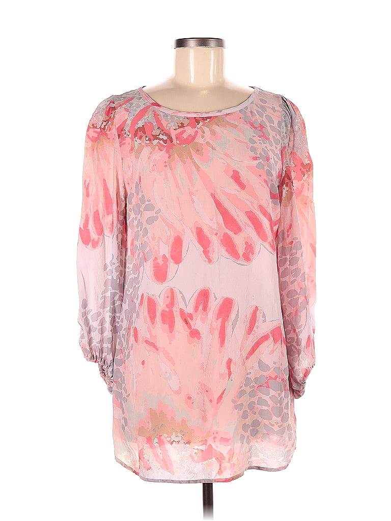 S.Y.L.K. 100% Silk Pink Casual Dress Size M - photo 1
