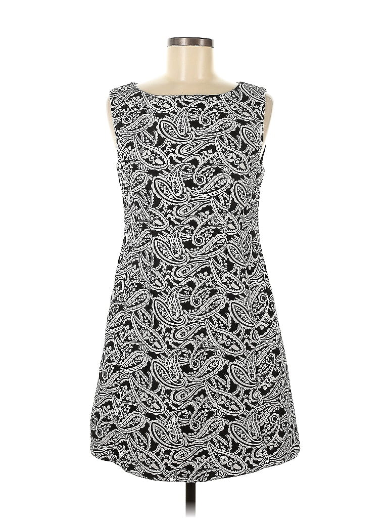 Gracia 100% Polyester Paisley Gray Casual Dress Size M - photo 1