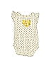 Carter's 100% Cotton Hearts Polka Dots Ivory Short Sleeve Onesie 3-6 MO / 6 MO - photo 1