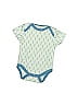 Chick Pea Chevron-herringbone Blue Short Sleeve Onesie Size 0-3 mo - photo 1