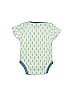 Chick Pea Chevron-herringbone Blue Short Sleeve Onesie Size 0-3 mo - photo 2