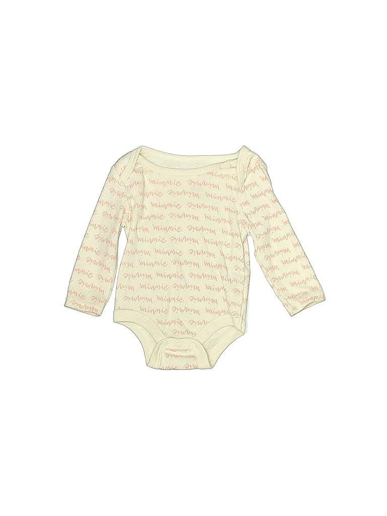 Click to view more detailed imagery on our partner's website Pre-owned Disney Baby Babies' Long Sleeve Onesie In White