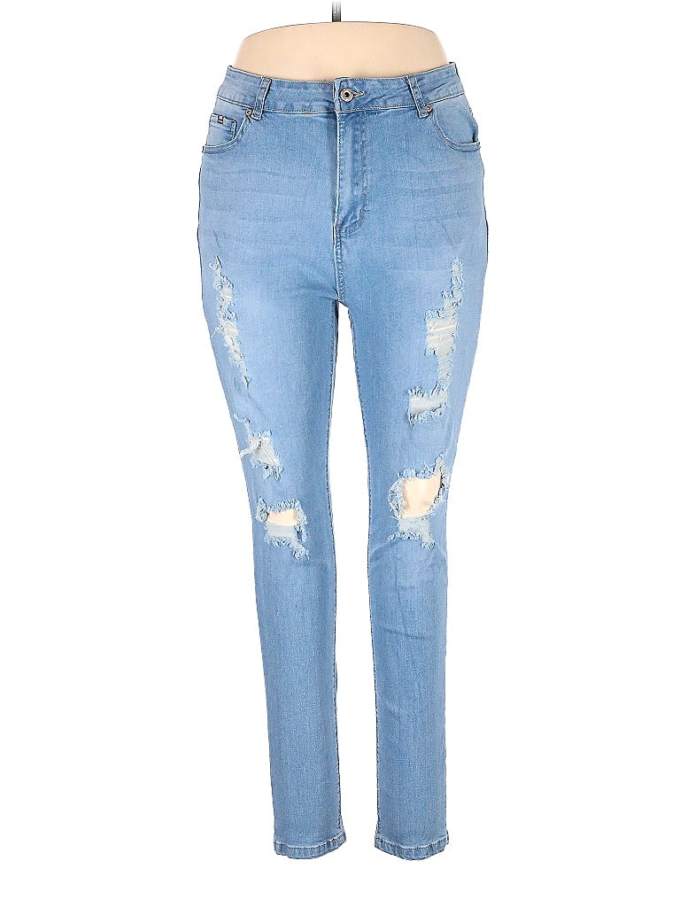 Assorted Brands Hearts Stars Blue Jeans Size 24 waist - photo 1