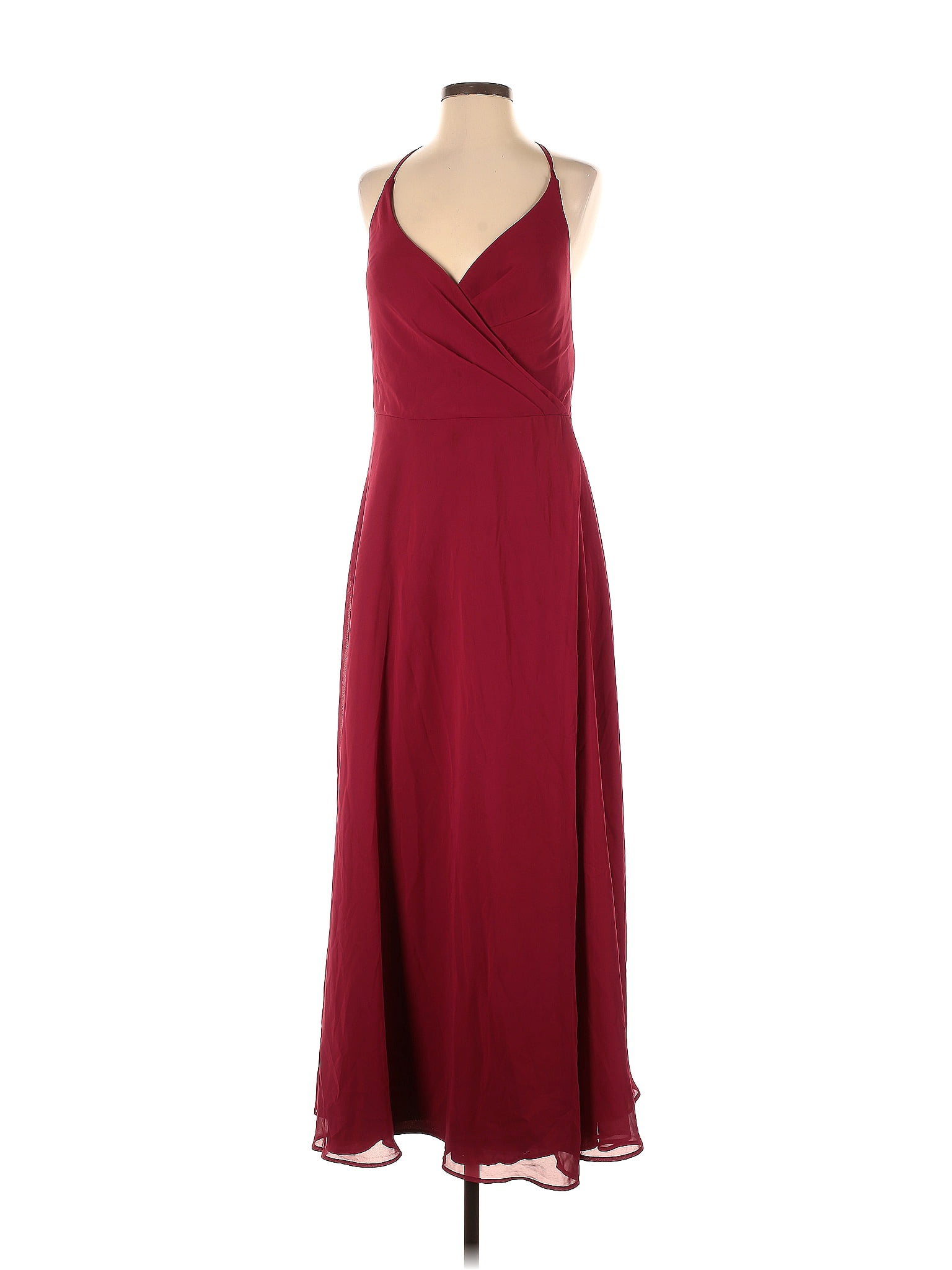 Azazie 100% Polyester Burgundy Cocktail Dress Size 14 - 74% off | ThredUp